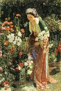 John Frederick Lewis In  the Bey-s Garden oil on canvas